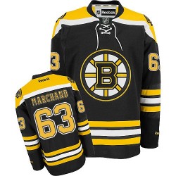 Authentic Reebok Youth Brad Marchand Home Jersey - NHL 63 Boston Bruins