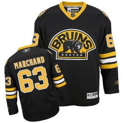 Authentic Reebok Youth Brad Marchand Third Jersey - NHL 63 Boston Bruins