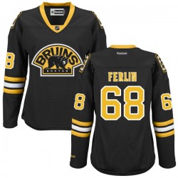 Authentic Reebok Women's Brian Ferlin Alternate Jersey - NHL 68 Boston Bruins