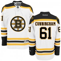 Authentic Reebok Adult Craig Cunningham Away Jersey - NHL 61 Boston Bruins