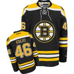 Authentic Reebok Youth David Krejci Home Jersey - NHL 46 Boston Bruins