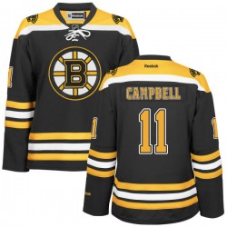 Authentic Reebok Women's Gregory Campbell Black/ Home Jersey - NHL 11 Boston Bruins