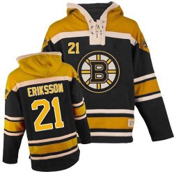 Authentic Old Time Hockey Adult Loui Eriksson Sawyer Hooded Sweatshirt Jersey - NHL 21 Boston Bruins