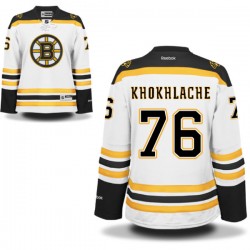 Premier Reebok Women's Alex Khokhlachev Away Jersey - NHL 76 Boston Bruins