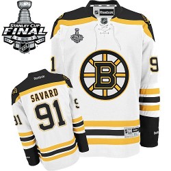 Authentic Reebok Adult Marc Savard Away 2013 Stanley Cup Finals Jersey - NHL 91 Boston Bruins