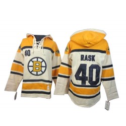 Premier Old Time Hockey Adult Tuukka Rask Sawyer Hooded Sweatshirt Jersey - NHL 40 Boston Bruins