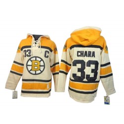 Authentic Old Time Hockey Adult Zdeno Chara Sawyer Hooded Sweatshirt Jersey - NHL 33 Boston Bruins