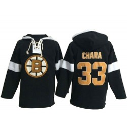 Authentic Old Time Hockey Adult Zdeno Chara Pullover Hoodie Jersey - NHL 33 Boston Bruins