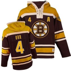 Premier Old Time Hockey Youth Bobby Orr Sawyer Hooded Sweatshirt Jersey - NHL 4 Boston Bruins