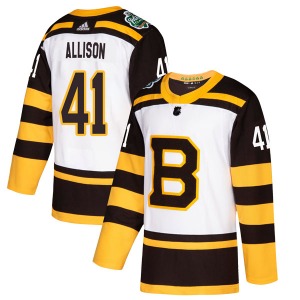 Authentic Adidas Youth Jason Allison White 2019 Winter Classic Jersey - NHL Boston Bruins