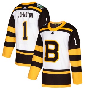 Authentic Adidas Youth Eddie Johnston White 2019 Winter Classic Jersey - NHL Boston Bruins