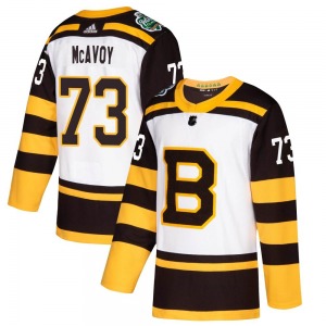 Authentic Adidas Youth Charlie McAvoy White 2019 Winter Classic Jersey - NHL Boston Bruins