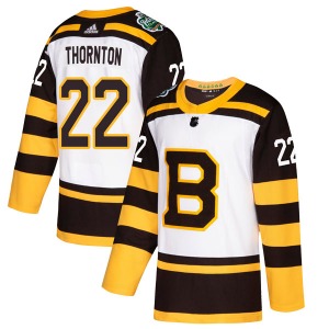 Authentic Adidas Youth Shawn Thornton White 2019 Winter Classic Jersey - NHL Boston Bruins