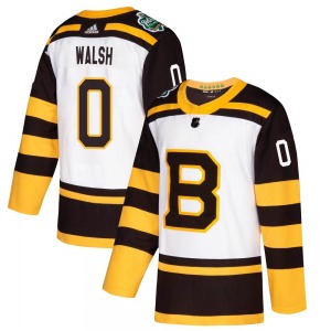 Authentic Adidas Youth Reilly Walsh White 2019 Winter Classic Jersey - NHL Boston Bruins