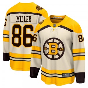 Premier Fanatics Branded Youth Kevan Miller Cream Breakaway 100th Anniversary Jersey - NHL Boston Bruins