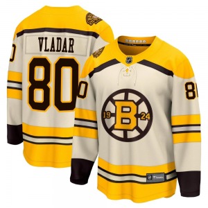 Premier Fanatics Branded Youth Daniel Vladar Cream Breakaway 100th Anniversary Jersey - NHL Boston Bruins