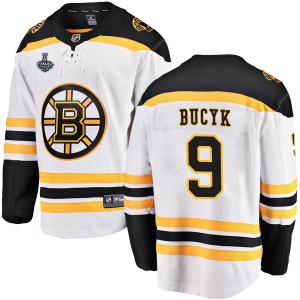 Breakaway Fanatics Branded Youth Johnny Bucyk White Away 2019 Stanley Cup Final Bound Jersey - NHL Boston Bruins