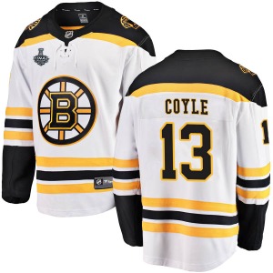 Breakaway Fanatics Branded Youth Charlie Coyle White Away 2019 Stanley Cup Final Bound Jersey - NHL Boston Bruins