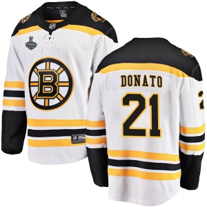 Breakaway Fanatics Branded Youth Ted Donato White Away 2019 Stanley Cup Final Bound Jersey - NHL Boston Bruins