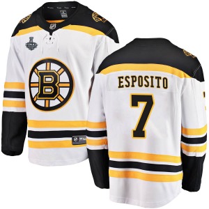 Breakaway Fanatics Branded Youth Phil Esposito White Away 2019 Stanley Cup Final Bound Jersey - NHL Boston Bruins