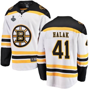 Breakaway Fanatics Branded Youth Jaroslav Halak White Away 2019 Stanley Cup Final Bound Jersey - NHL Boston Bruins