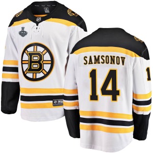 Breakaway Fanatics Branded Youth Sergei Samsonov White Away 2019 Stanley Cup Final Bound Jersey - NHL Boston Bruins