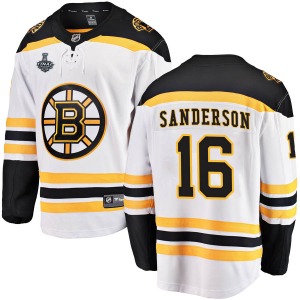 Breakaway Fanatics Branded Youth Derek Sanderson White Away 2019 Stanley Cup Final Bound Jersey - NHL Boston Bruins