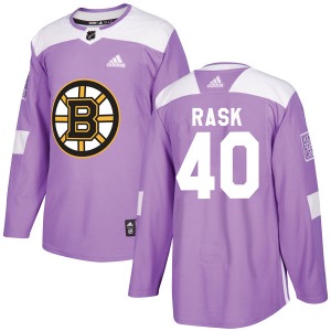Authentic Adidas Adult Tuukka Rask Purple Fights Cancer Practice Jersey - NHL Boston Bruins