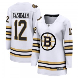Premier Fanatics Branded Women's Wayne Cashman White Breakaway 100th Anniversary Jersey - NHL Boston Bruins