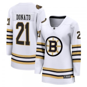 Premier Fanatics Branded Women's Ted Donato White Breakaway 100th Anniversary Jersey - NHL Boston Bruins