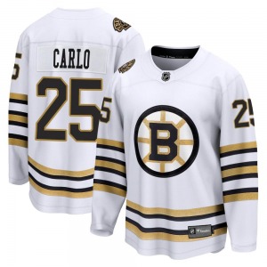 Premier Fanatics Branded Youth Brandon Carlo White Breakaway 100th Anniversary Jersey - NHL Boston Bruins