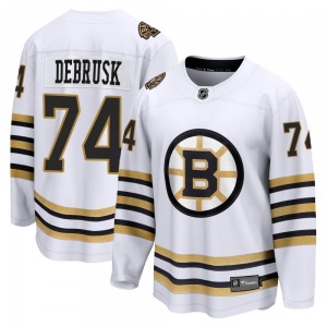 Premier Fanatics Branded Youth Jake DeBrusk White Breakaway 100th Anniversary Jersey - NHL Boston Bruins