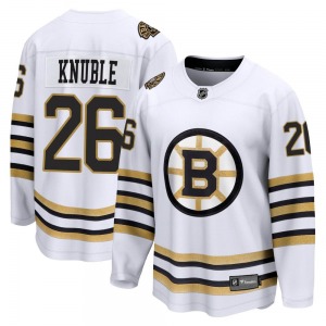 Premier Fanatics Branded Youth Mike Knuble White Breakaway 100th Anniversary Jersey - NHL Boston Bruins