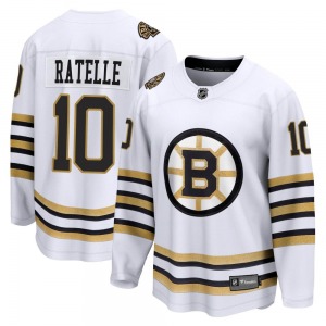 Premier Fanatics Branded Youth Jean Ratelle White Breakaway 100th Anniversary Jersey - NHL Boston Bruins