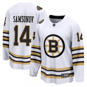 Premier Fanatics Branded Youth Sergei Samsonov White Breakaway 100th Anniversary Jersey - NHL Boston Bruins
