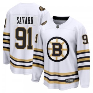 Premier Fanatics Branded Youth Marc Savard White Breakaway 100th Anniversary Jersey - NHL Boston Bruins
