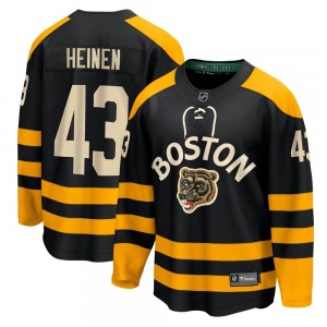 Breakaway Fanatics Branded Adult Danton Heinen Black 2023 Winter Classic Jersey - NHL Boston Bruins