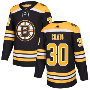 Authentic Adidas Adult Jim Craig Black Home Jersey - NHL Boston Bruins