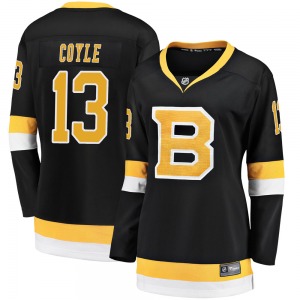 Premier Fanatics Branded Women's Charlie Coyle Black Breakaway Alternate Jersey - NHL Boston Bruins