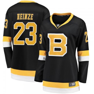 Premier Fanatics Branded Women's Steve Heinze Black Breakaway Alternate Jersey - NHL Boston Bruins