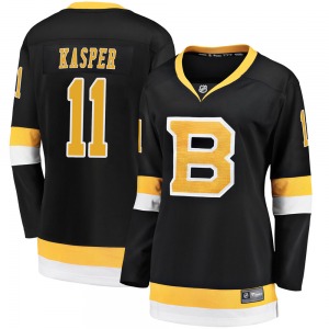 Premier Fanatics Branded Women's Steve Kasper Black Breakaway Alternate Jersey - NHL Boston Bruins