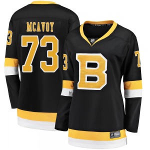 Premier Fanatics Branded Women's Charlie McAvoy Black Breakaway Alternate Jersey - NHL Boston Bruins