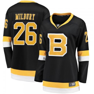 Premier Fanatics Branded Women's Mike Milbury Black Breakaway Alternate Jersey - NHL Boston Bruins
