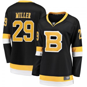 Premier Fanatics Branded Women's Jay Miller Black Breakaway Alternate Jersey - NHL Boston Bruins