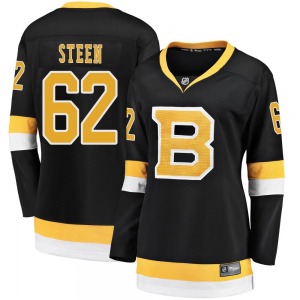 Premier Fanatics Branded Women's Oskar Steen Black Breakaway Alternate Jersey - NHL Boston Bruins