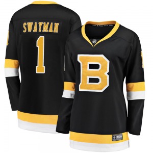 Premier Fanatics Branded Women's Jeremy Swayman Black Breakaway Alternate Jersey - NHL Boston Bruins