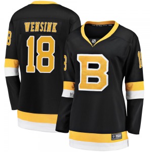 Premier Fanatics Branded Women's John Wensink Black Breakaway Alternate Jersey - NHL Boston Bruins