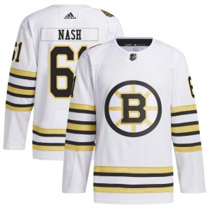 Authentic Adidas Adult Rick Nash White 100th Anniversary Primegreen Jersey - NHL Boston Bruins