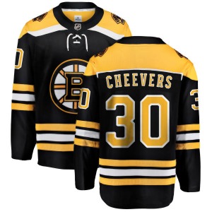 Breakaway Fanatics Branded Youth Gerry Cheevers Black Home Jersey - NHL Boston Bruins