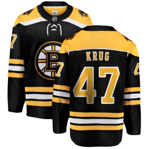 Breakaway Fanatics Branded Youth Torey Krug Black Home Jersey - NHL Boston Bruins